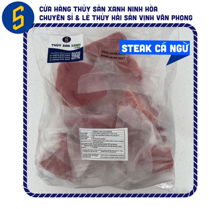 Mua Steak Cá Ngừ Đại Dương Cấp Đông -60°C Cao Cấp | Thủy Sản Xanh
