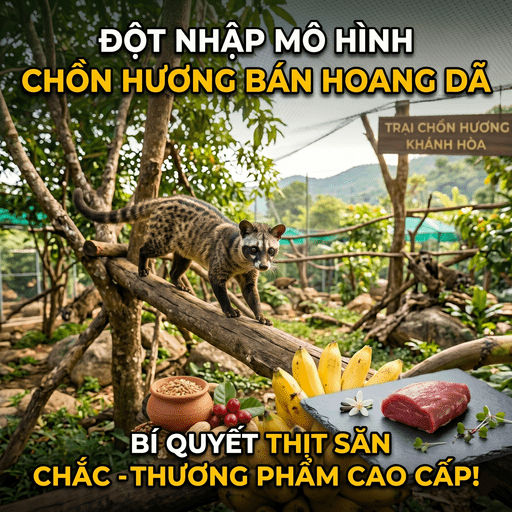 ĐỘT NHẬP MÔ HÌNH CHĂN NUÔI CHỒN HƯƠNG BÁN HOANG DÃ TẠI KHÁNH HÒA: BÍ QUYẾT TẠO NÊN NHỮNG THỚ THỊT SĂN CHẮC