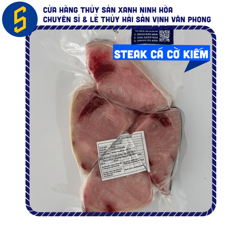 Mua Steak Cá Cờ Kiếm dai ngon,  Hút Chân Không Tiện Lợi | Thủy Sản Xanh