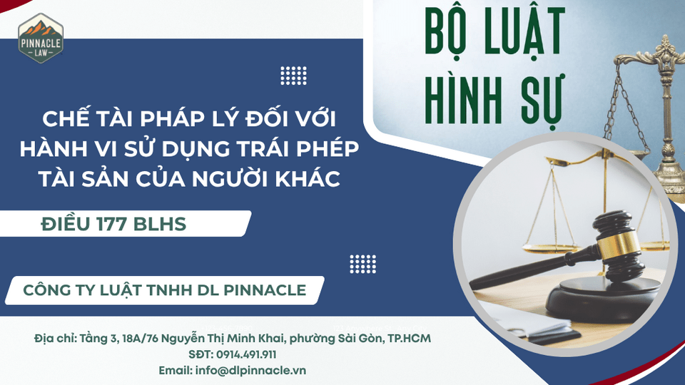 CHẾ TÀI PHÁP LÝ ĐỐI VỚI HÀNH VI SỬ DỤNG TRÁI PHÉP TÀI SẢN CỦA NGƯỜI KHÁC